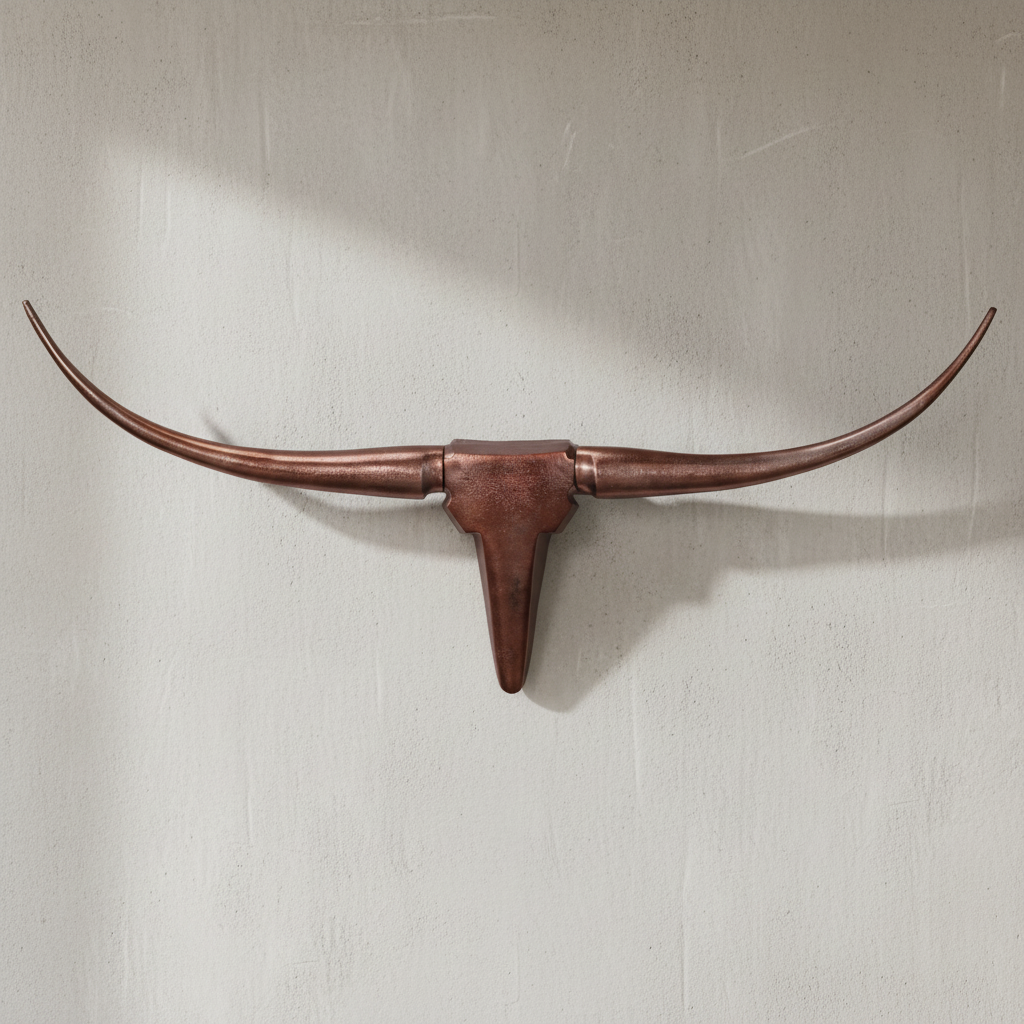 Wanddeko Bull Geweih aus Aluminium