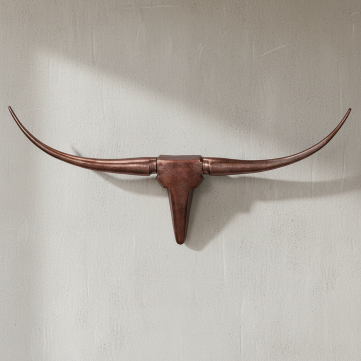 Wanddeko Bull Geweih aus Aluminium