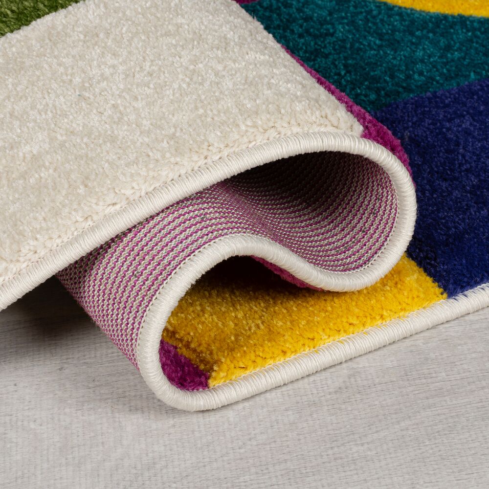 Teppich Bunt-Retro-Geometrisch - langlebig QUAGGY Rechteckig