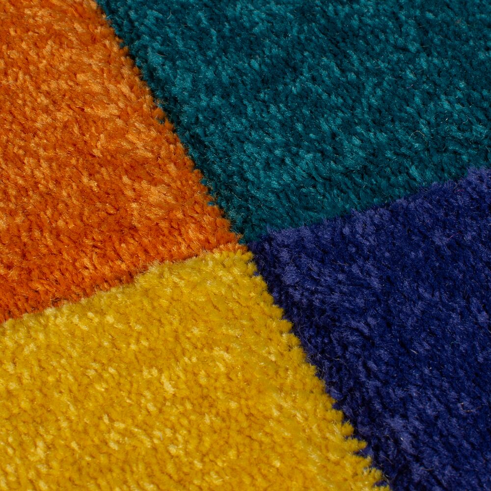 Bunter - langlebiger Teppich mit Retro-geometrischem Muster Multi Rechteckig