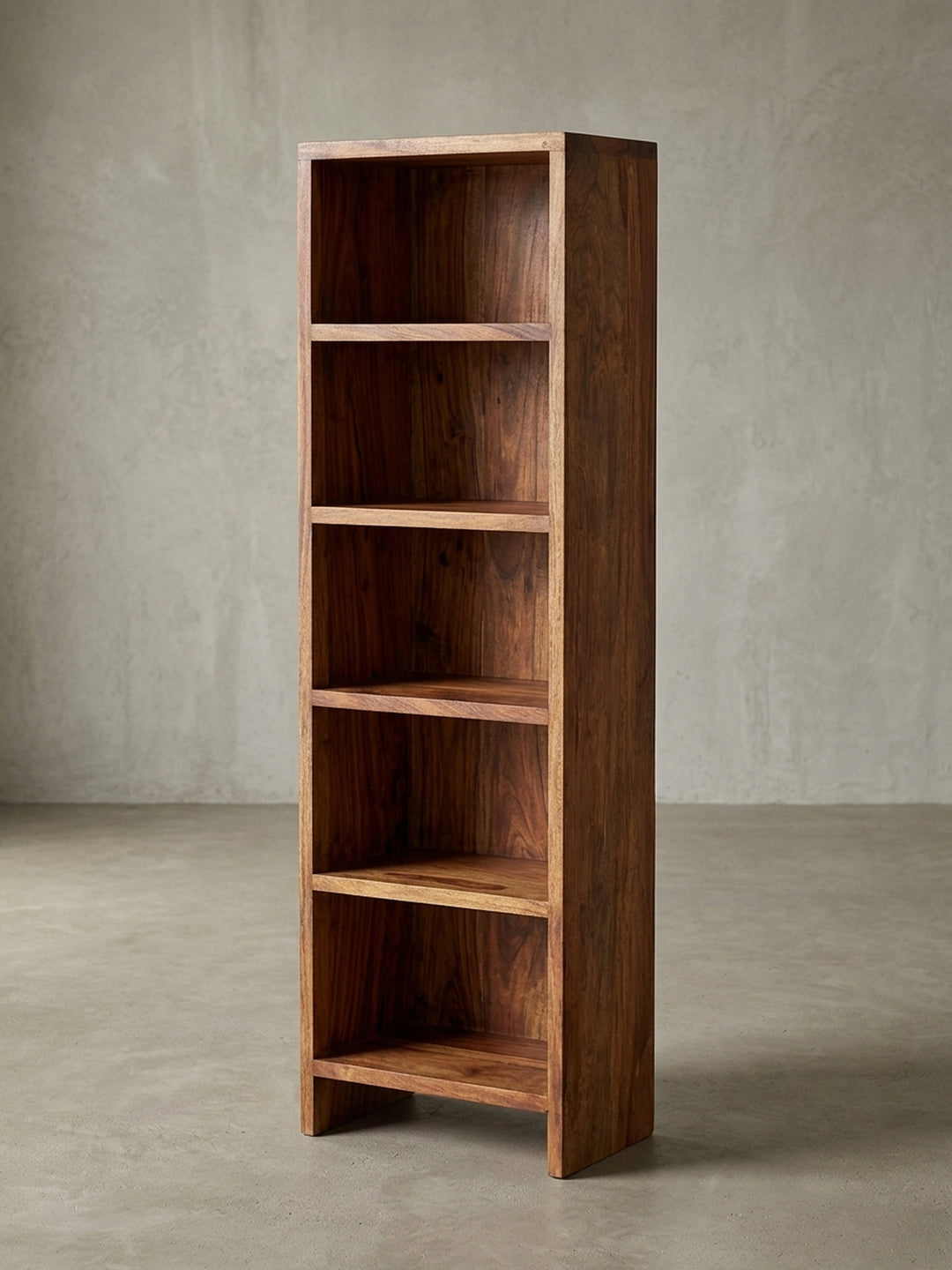 Maßzeichnung Standregale Sheesham Massivholz natur mit Bemaßung 30x17x90 cm Höhe Breite Tiefe und Detailangaben zur Produktgeometrie_