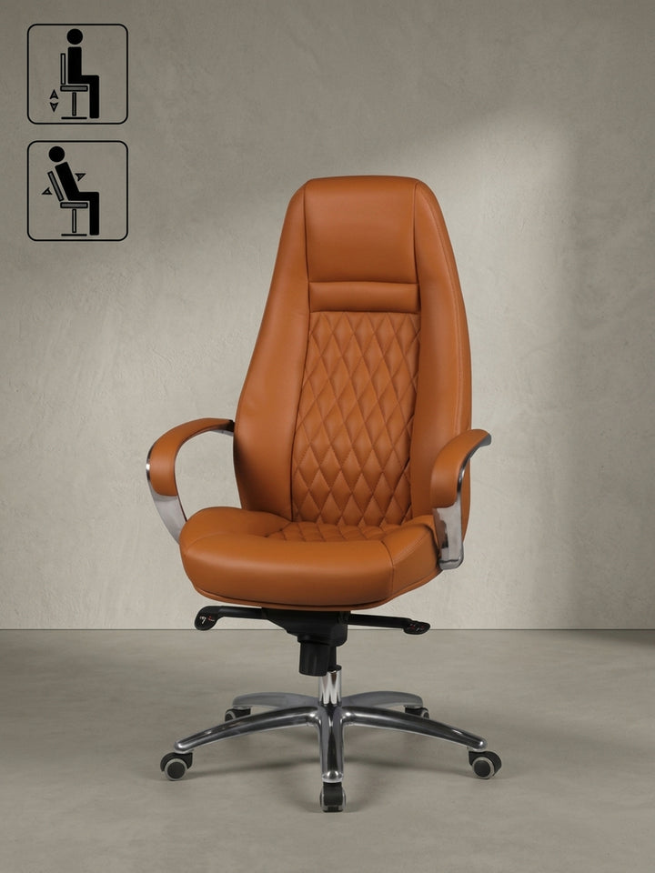 Bürostuhl 70x68x130 cm Echtleder mit Rollen und Höhenverstellung Möbel Design Wohnzimmer Esszimmer Schlafzimmer modern hochwertig elegant Home Office Wohnen Einrichtung Interior Zuhause_