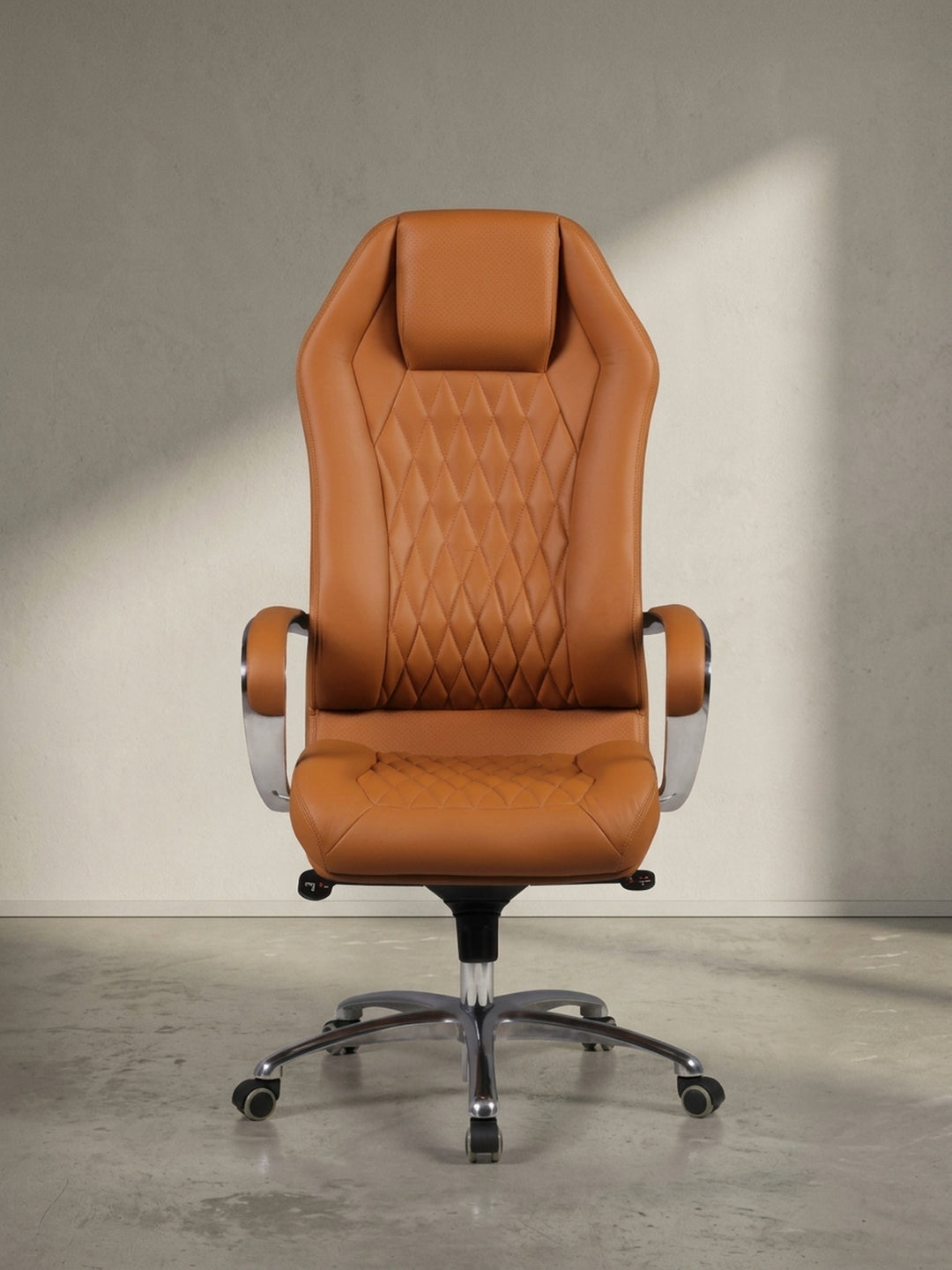 Bürostuhl aus Echtleder 70x67x136 cm mit Rollen und Höhenverstellung Design Möbel Einrichtung modern stilvoll robust hochwertig Premium Home Office Wohnen Interior Zuhause Wohnzimmer elegant_