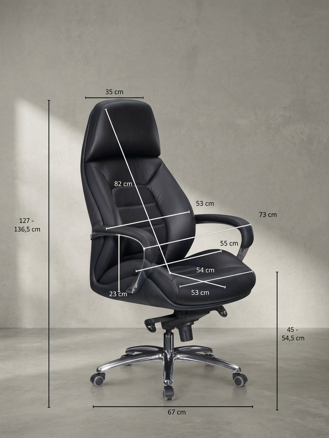 Bürostuhl 67x67x137 cm Eiche Massivholz schwarz mit Rollen und Höhenverstellung Möbel Design Wohnzimmer Esszimmer Schlafzimmer modern hochwertig elegant Home-Office Wohnen Einrichtung_