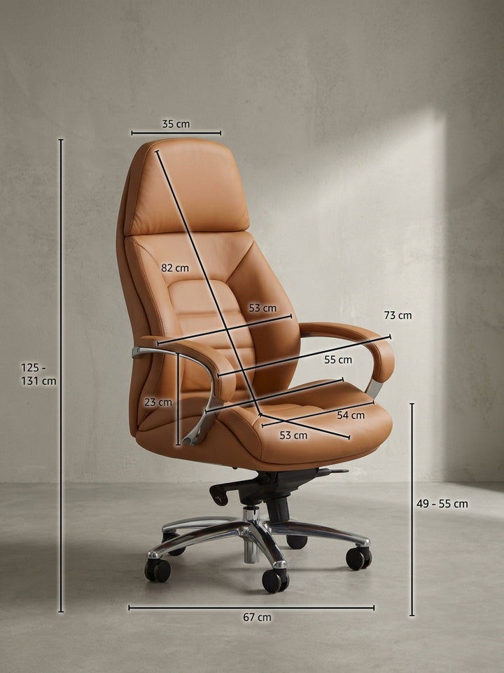 Bürostuhl Eiche Massivholz Design modern mit Rollen und Höhenverstellung 67x67x137 cm Möbel Einrichtung Home Office stilvoll zeitgenössisch elegant Wohnen Interior Zuhause Wohnzimmer_