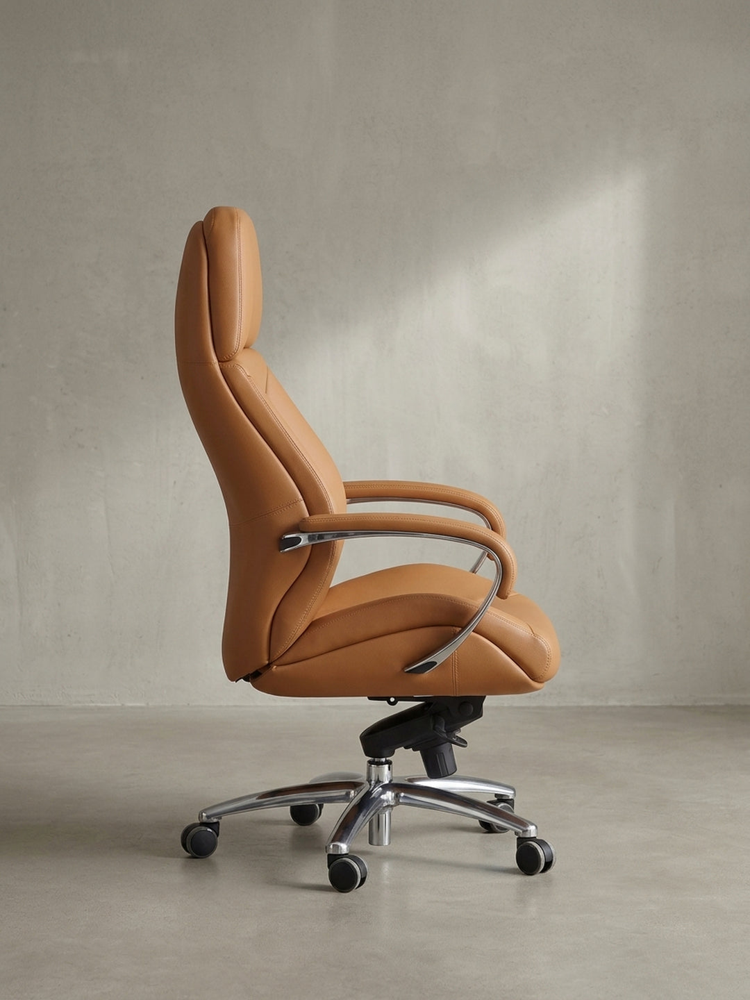 Bürostuhl Eiche Massivholz 67x67x137 cm mit Rollen und Höhenverstellung für Home Office Design Möbel modern hochwertig stilvoll robust langlebig Wohnen Einrichtung Interior Zuhause_