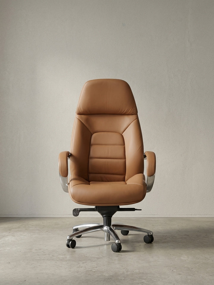 Bürostuhl aus natürlicher Eiche massiv mit Rollen und Höhenverstellung 67x67x137 cm Design Möbel Premium Qualität modern Home Office Einrichtung stilvoll Wohnen Interior Zuhause Wohnzimmer_