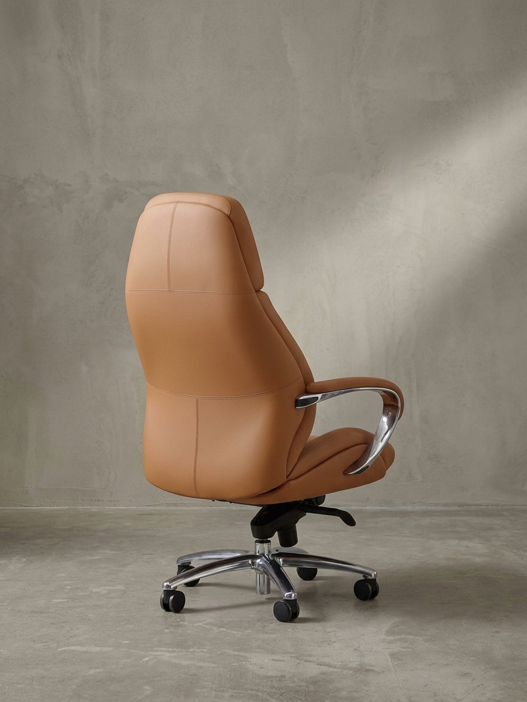 Bürostuhl Eiche Massivholz 67x67x137 cm robust langlebig mit Rollen und Höhenverstellung Möbel Wohnen Design Einrichtung modern Premium Home Office Interior Zuhause Wohnzimmer hochwertig_