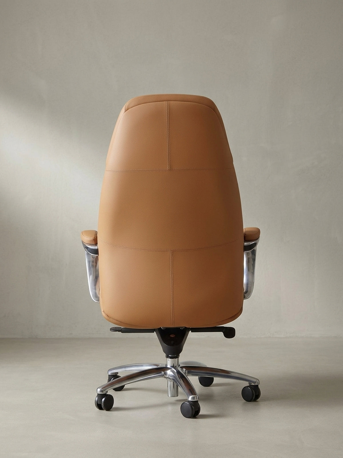 Bürostuhl Eiche Massivholz mit Rollen und Höhenverstellung 67x67x131 cm modern Design Möbel hochwertig Home Office Wohnzimmer Einrichtung Inspiration Wohnen Interior Zuhause elegant stilvoll