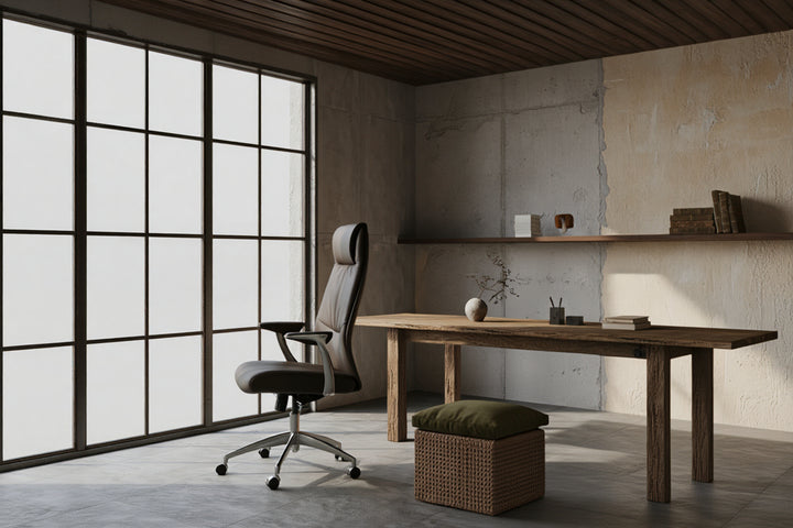 Moderner Chefsessel TEMZA in Braun – ergonomischer Echtleder Bürostuhl für bis zu 8 Stunden Sitzkomfort_