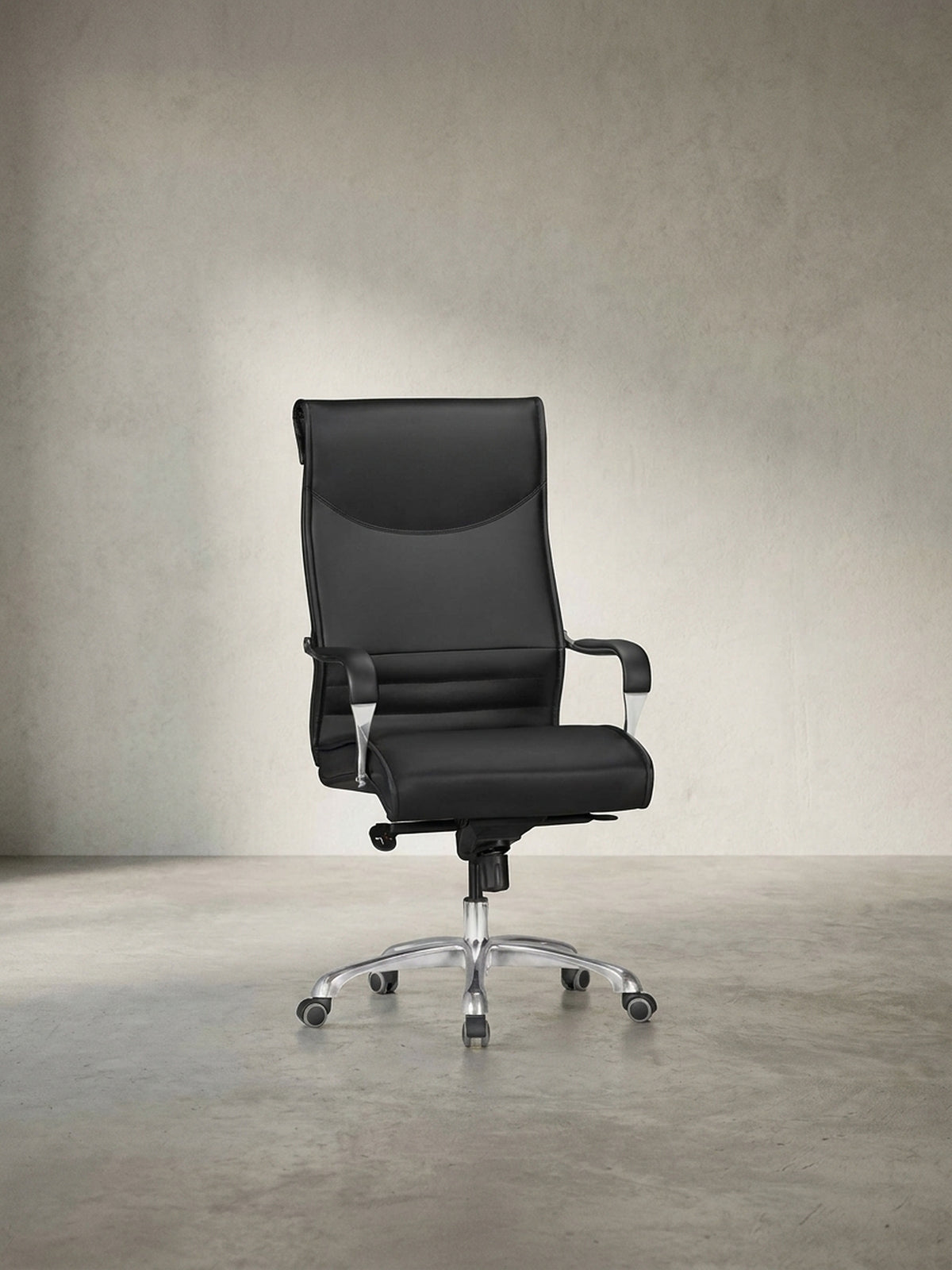 Bürostuhl Eiche Massivholz schwarz Maße 60x61x126 cm Höhe Breite Tiefe Maßzeichnung Produktmaße mit Rollen und Höhenverstellung Möbel Design Home Office Wohnen Einrichtung Interior Zuhause