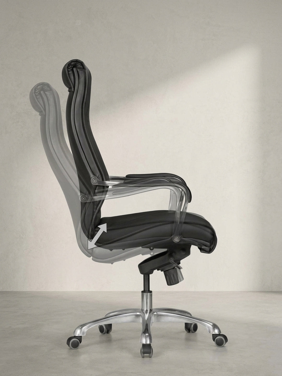 Bürostuhl Eiche Massivholz schwarz mit Rollen und Höhenverstellung 60x61x126 cm modern Design Möbel hochwertig Home Office Wohnzimmer Einrichtung Inspiration Wohnen Interior Zuhause elegant_