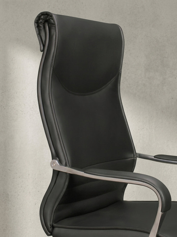 Bürostuhl aus Eiche Massivholz schwarz 60x61x126 cm mit Rollen und Höhenverstellung Design Möbel Einrichtung modern stilvoll robust hochwertig Premium Home Office Wohnen Interior Zuhause_