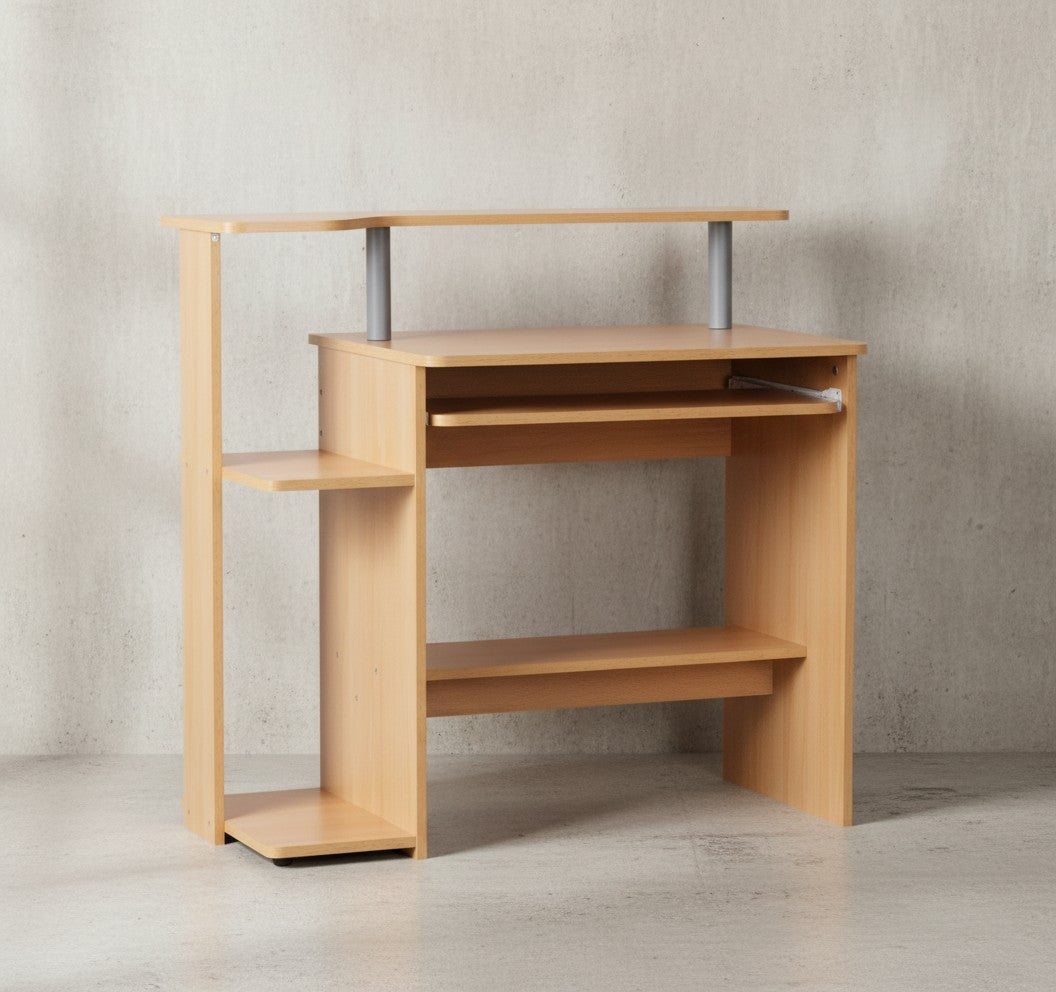 Computertisch ELBTRAUM_ Intelligenter Tastaturauszug_ Großzügige Arbeitsfläche_ Sonoma-Farbe_ Langlebig und Pflegeleicht - KADIMA DESIGN_Farbe_ Braun_ Größe_ 94x48x90 cm_