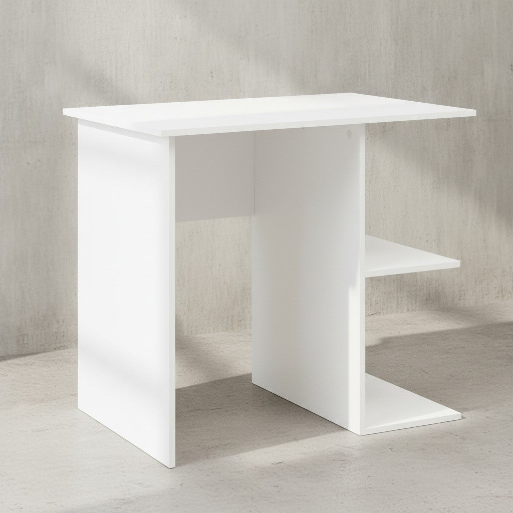 Computertisch SEGRE_ großzügige Arbeitsfläche_ praktische Aufbewahrung_ Spanplatte - KADIMA DESIGN_Größe_ 82x60x76 cm_