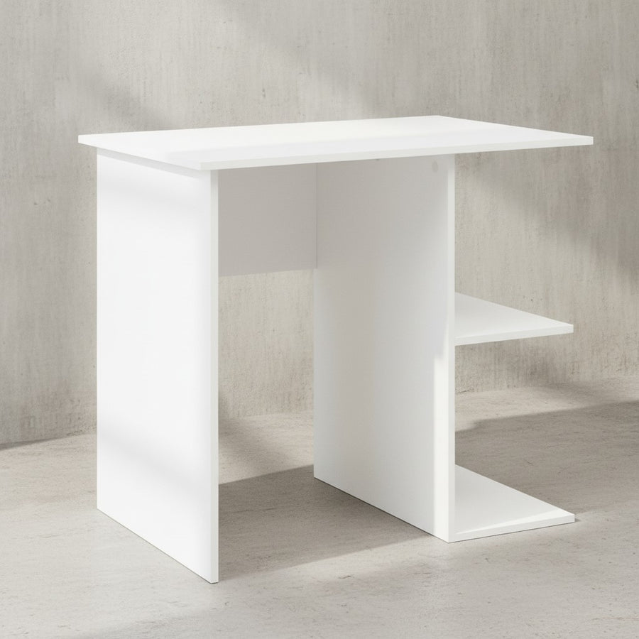 Computertisch SEGRE_ großzügige Arbeitsfläche_ praktische Aufbewahrung_ Spanplatte - KADIMA DESIGN_Größe_ 82x60x76 cm_