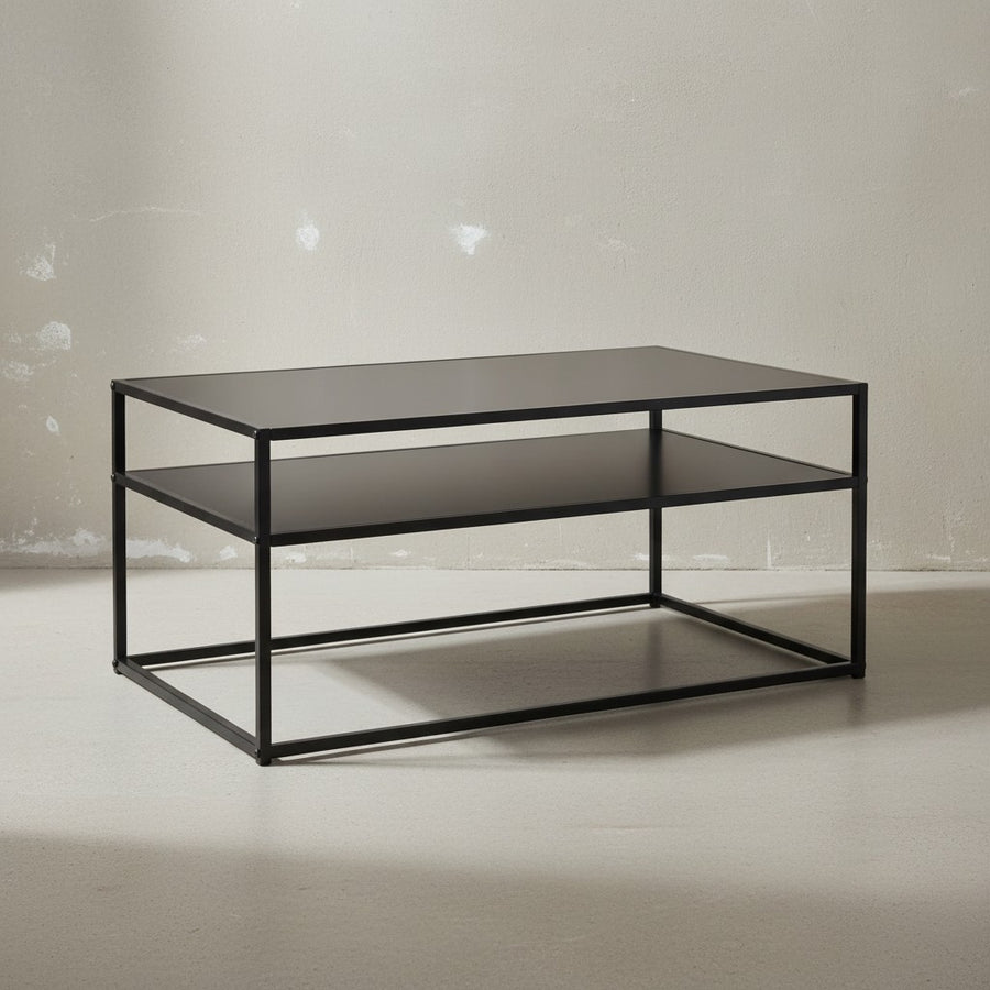 Couchtisch &quot;Modern Edge&quot;_ Robuster Industrial-Stil Wohnzimmertisch mit Stauraum - KADIMA DESIGN_Größe_ 100x60x45 cm_