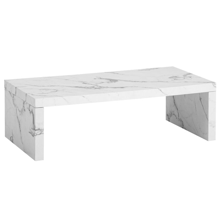 Couchtisch in Beton-Optik, zeitloses Design, rechteckig, schlicht