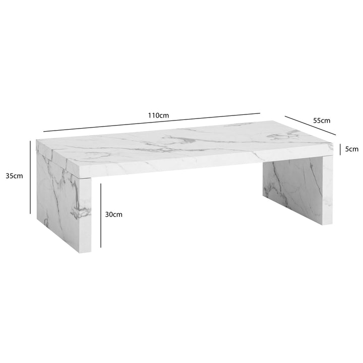 Couchtisch in Beton-Optik, zeitloses Design, rechteckig, schlicht
