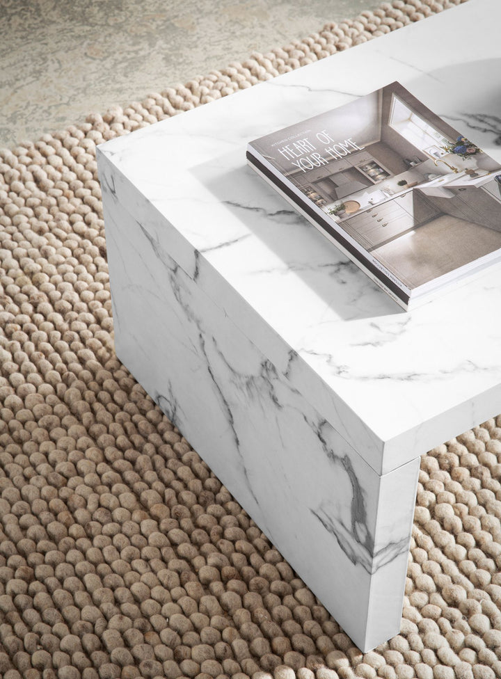 Couchtisch in Beton-Optik, zeitloses Design, rechteckig, schlicht