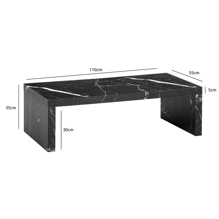 Couchtisch in Beton-Optik, zeitloses Design, rechteckig, schlicht