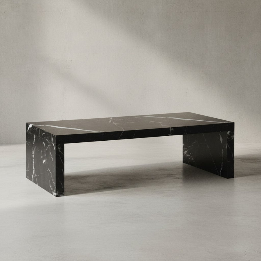 Couchtisch 110x55x35 cm Sofatisch in Beton-Optik Zeitlos - Design Wohnzimmertisch Rechteckig - Loungetisch Schlicht - Kaffeetisch Groß_