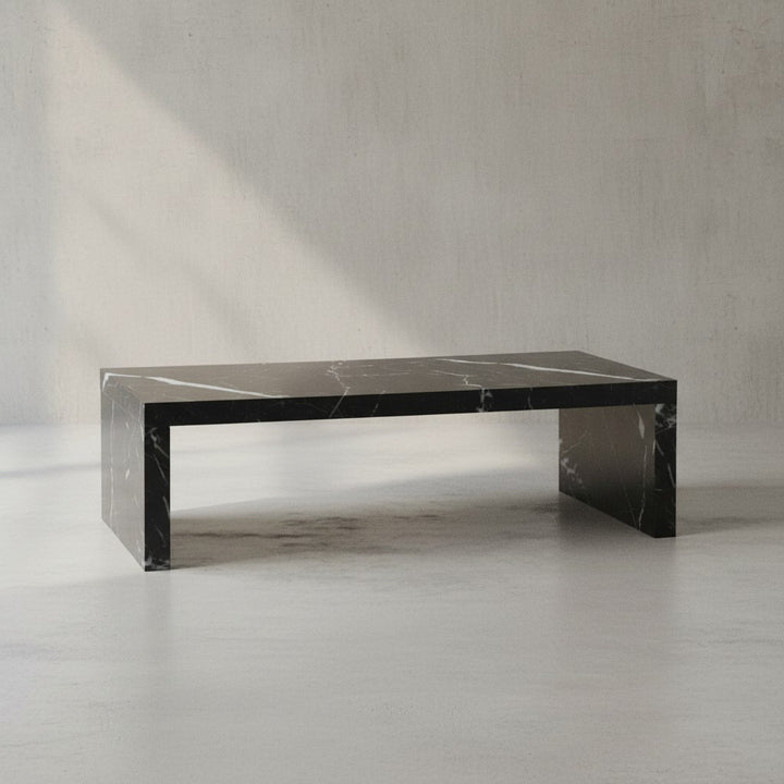 Couchtisch 110x55x35 cm Sofatisch in Beton-Optik Zeitlos - Design Wohnzimmertisch Rechteckig - Loungetisch Schlicht - Kaffeetisch Groß_