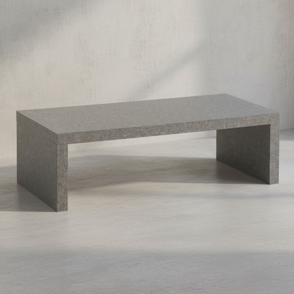 Couchtisch 110x55x35 cm Sofatisch in Beton-Optik Zeitlos - Design Wohnzimmertisch Rechteckig - Loungetisch Schlicht - Kaffeetisch Groß_
