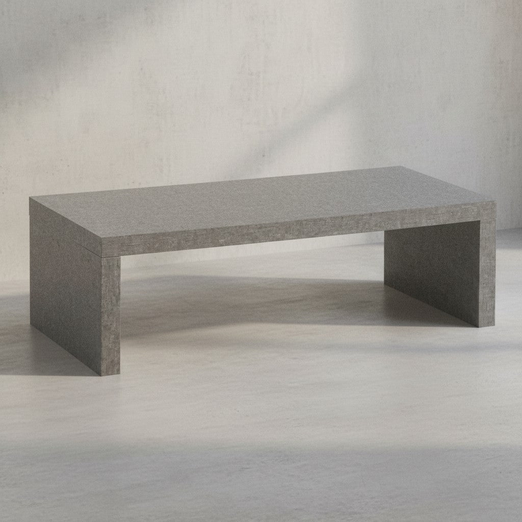 Couchtisch 110x55x35 cm Sofatisch in Beton-Optik Zeitlos - Design Wohnzimmertisch Rechteckig - Loungetisch Schlicht - Kaffeetisch Groß_