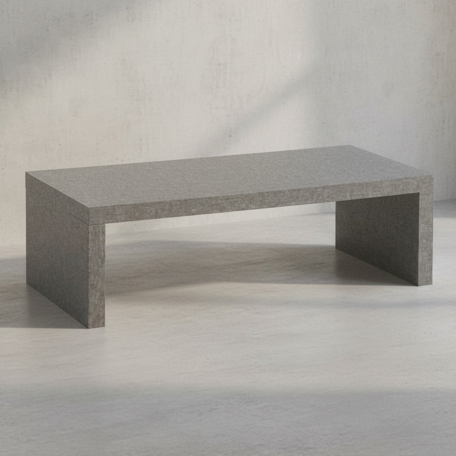 Couchtisch 110x55x35 cm Sofatisch in Beton-Optik Zeitlos - Design Wohnzimmertisch Rechteckig - Loungetisch Schlicht - Kaffeetisch Groß_