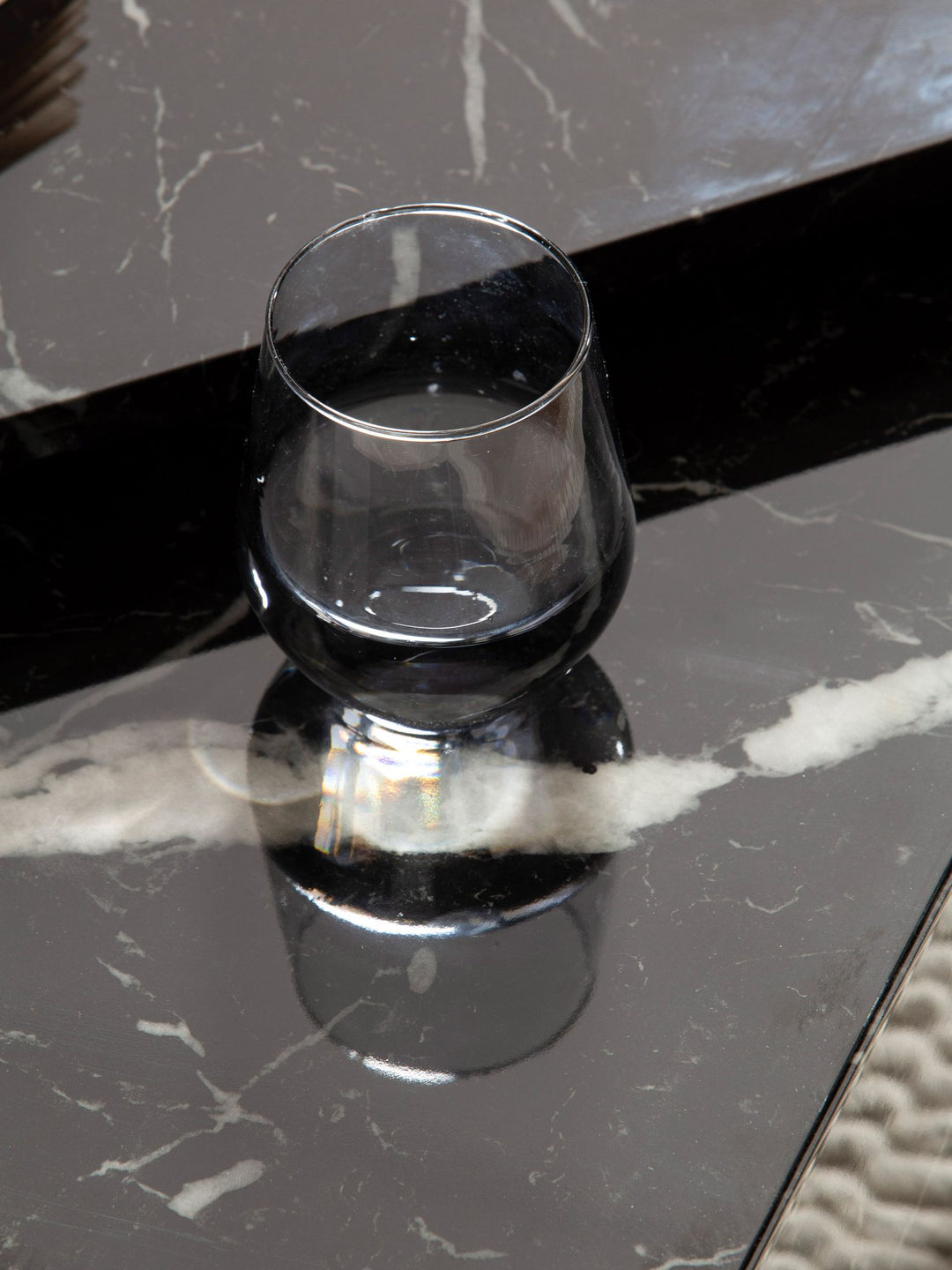 Couchtisch 2er Set Hochglanz Marmoroptik Verschachtelbar MONOBLOC