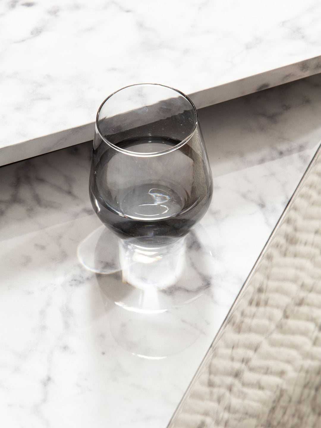 Couchtisch 2er Set Hochglanz Marmoroptik Verschachtelbar MONOBLOC