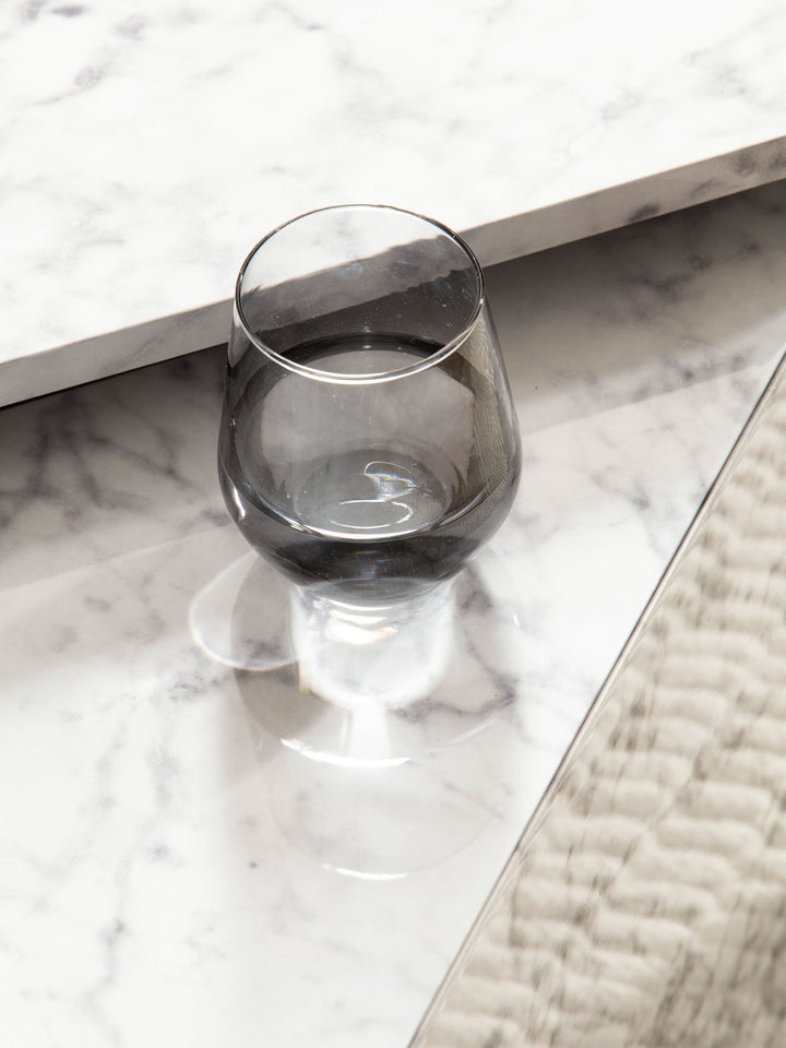 Couchtisch 2er Set Hochglanz Marmoroptik Verschachtelbar MONOBLOC