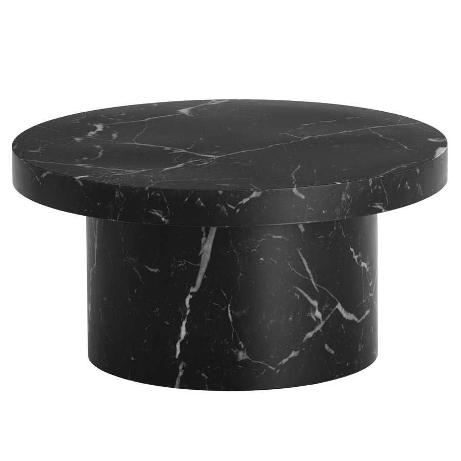 Couchtisch rund in Stein-Optik – moderner Look in Grau