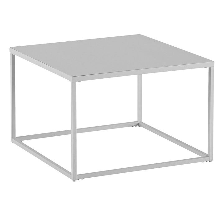 Couchtisch Weiß Metall Industrial 60x60x40 cm, Quadratisch