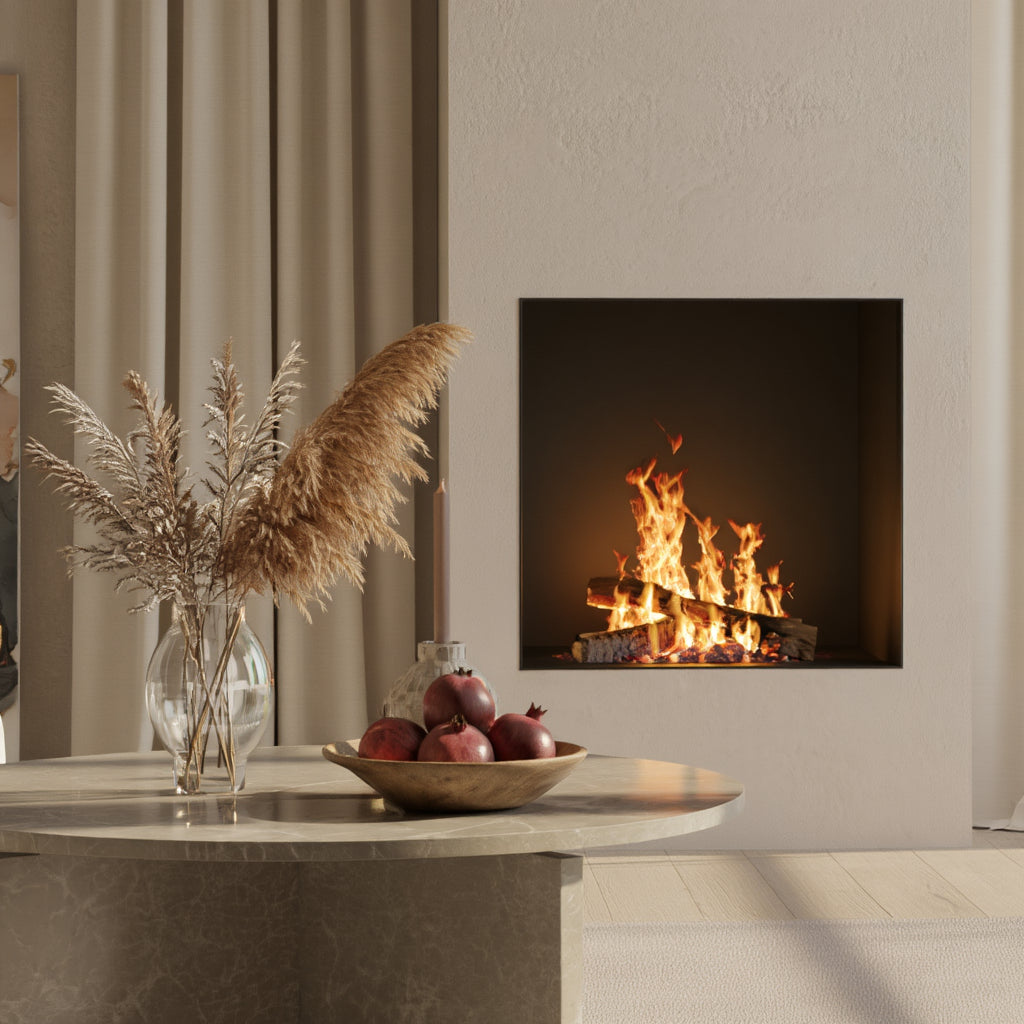 Design-Wohnzimmertisch mit runder Tischplatte in eleganter Marmoroptik _