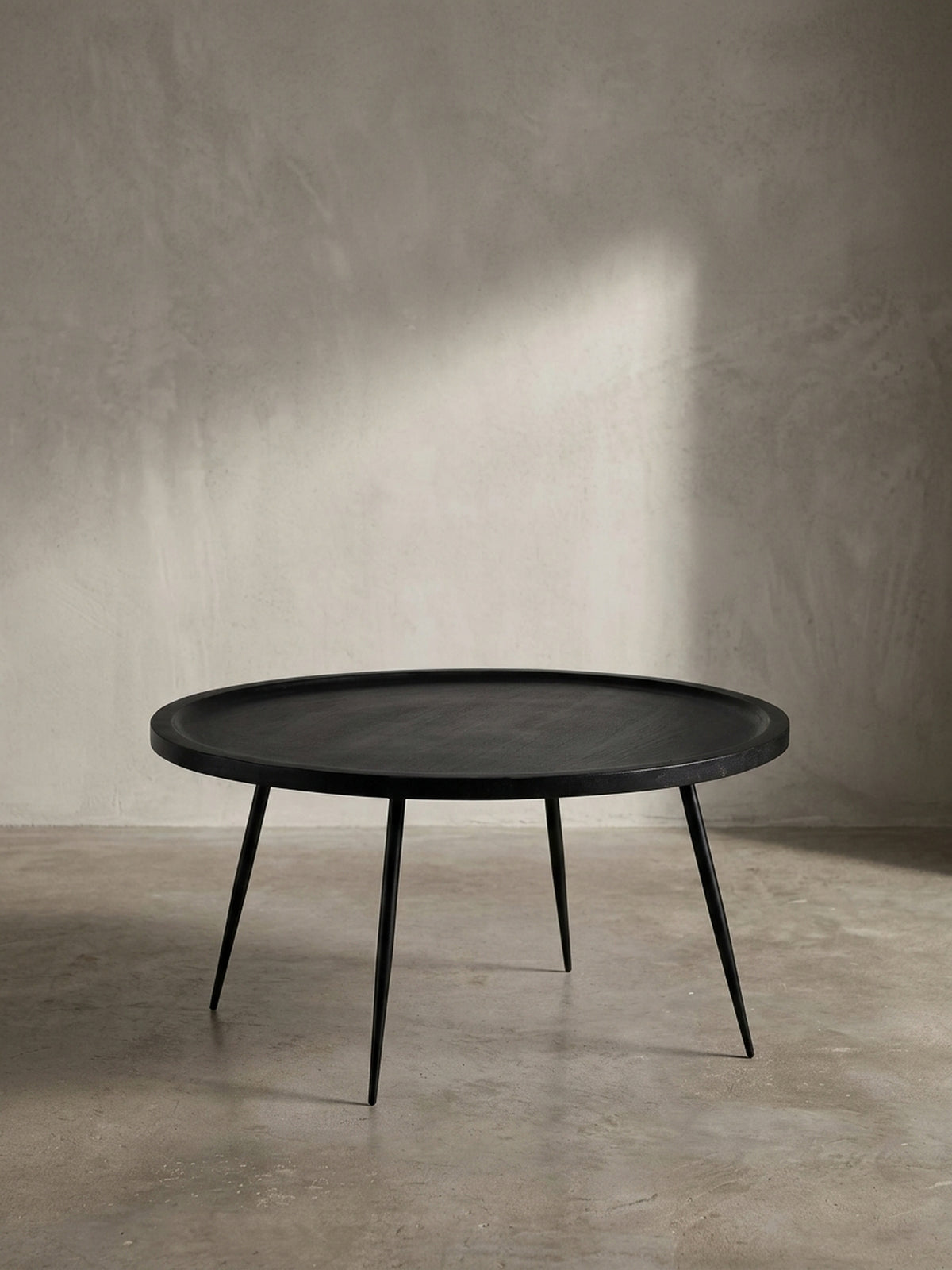 Couchtisch Schwarz: Mangoholz Massivholz & Metall