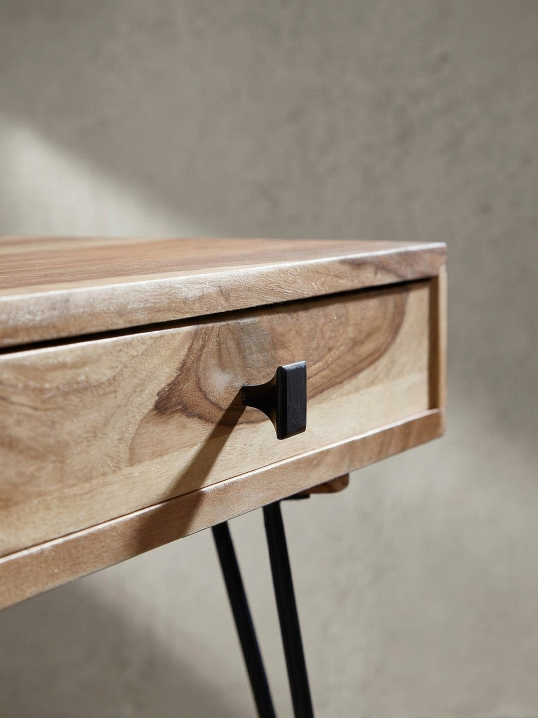 Couchtisch Akazie Massivholz natur Design modern mit Schublade 60x110x40 cm Möbel Einrichtung Wohnzimmer stilvoll zeitgenössisch elegant Wohnen Interior Zuhause hochwertig Premium robust_