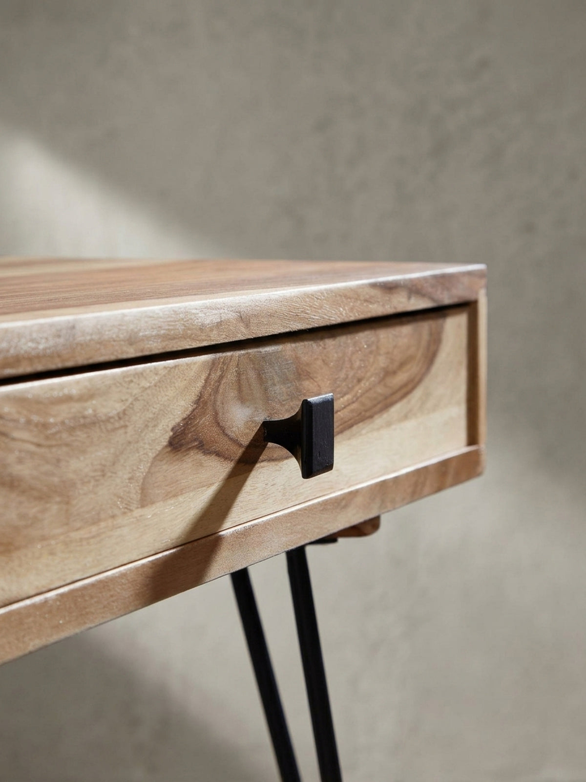 Couchtisch Akazie Massivholz natur Design modern mit Schublade 60x110x42 cm Möbel Einrichtung Wohnzimmer stilvoll zeitgenössisch elegant Wohnen Interior Zuhause hochwertig Premium robust_