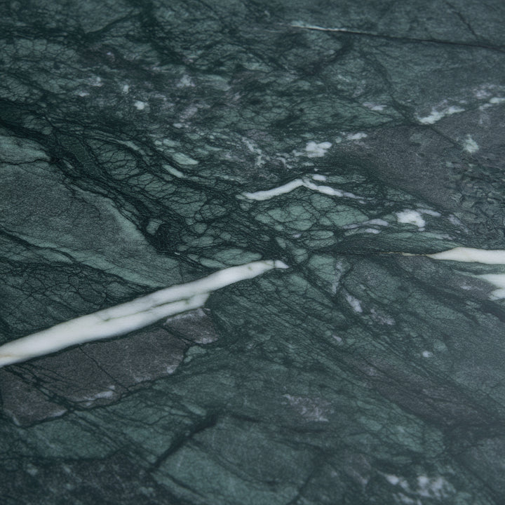 Couchtisch Echter Marmor Grün 70x70x35 cm Sofatisch Metall Gold - Design Dreibein Wohnzimmertisch Rund Modern - Marmortisch Loungetisch Groß - Kaffeetisch Haarnadelbeine_