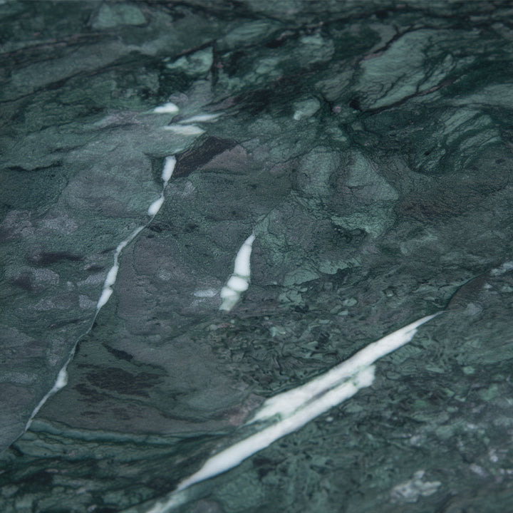 Couchtisch Echter Marmor Grün 70x70x35 cm Sofatisch Metall Gold - Design Dreibein Wohnzimmertisch Rund Modern - Marmortisch Loungetisch Groß - Kaffeetisch Haarnadelbeine_