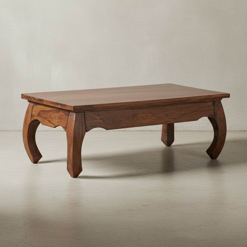 Couchtisch KANADA_ Opium-Form_ Massivholz_ Akazienholz_ handgefertigt_ pflegeleicht - KADIMA DESIGN_Farbe_ Braun_ Größe_ 110x60x40 cm_