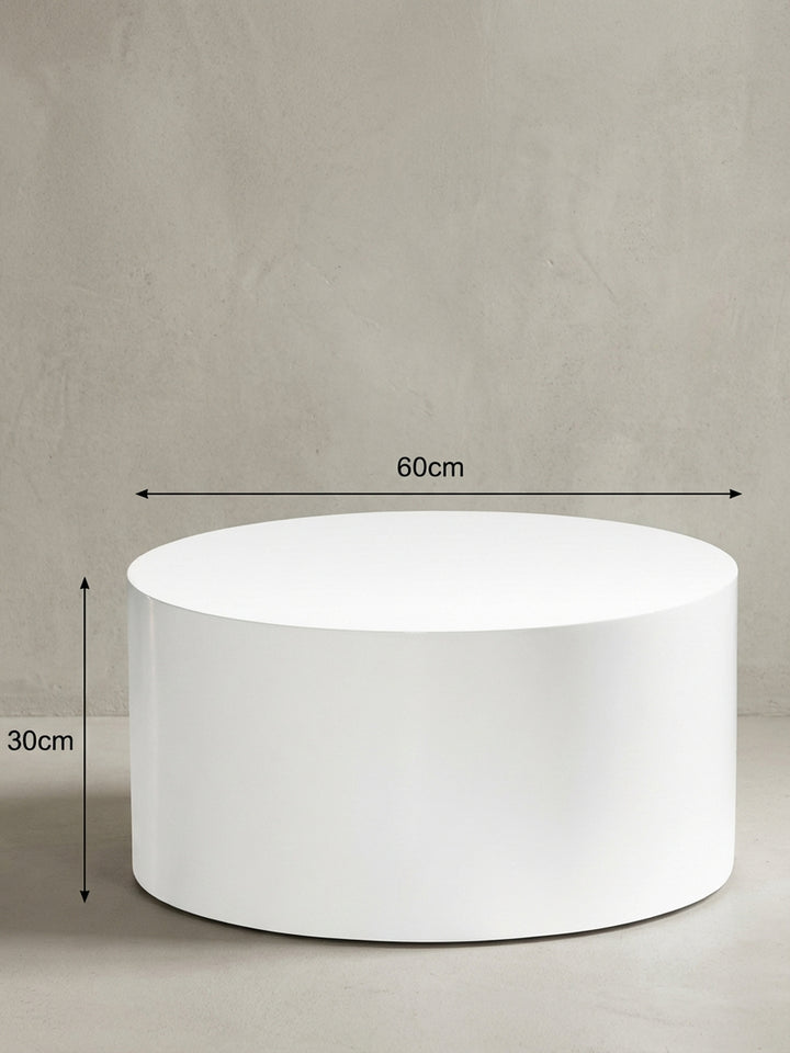 Technische Darstellung des Couchtisches mit exakten Maßen: Breite 60 cm und Höhe 30 cm, perfekt für die Raumplanung._