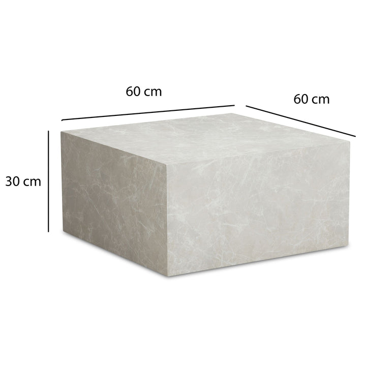 Couchtisch Würfelform in Beton-Optik – minimalistisches Design