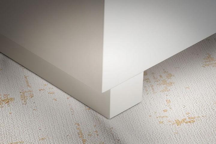 Couchtisch in Würfelform, Weiß Hochglanz, 60x60x35 cm, modernes Design