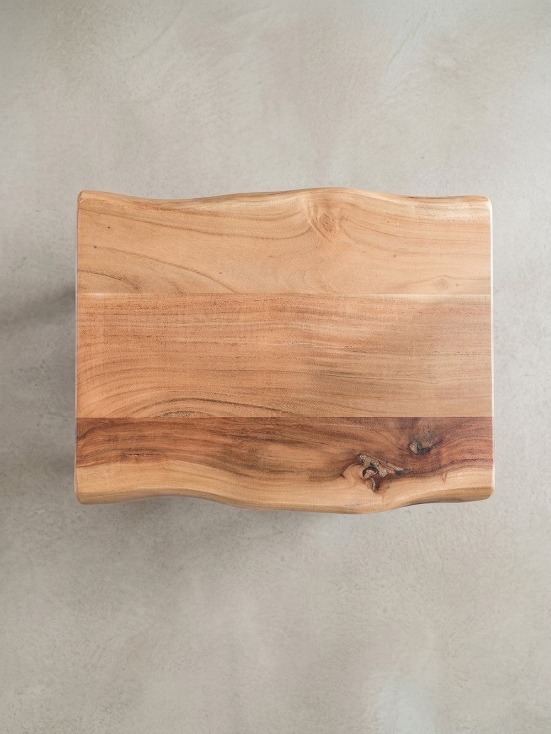 Freisteller Couchtisch Akazie massiv schwarz 60x115x40 cm freigestellt auf grauem Hintergrund zeigt vollständige Silhouette_