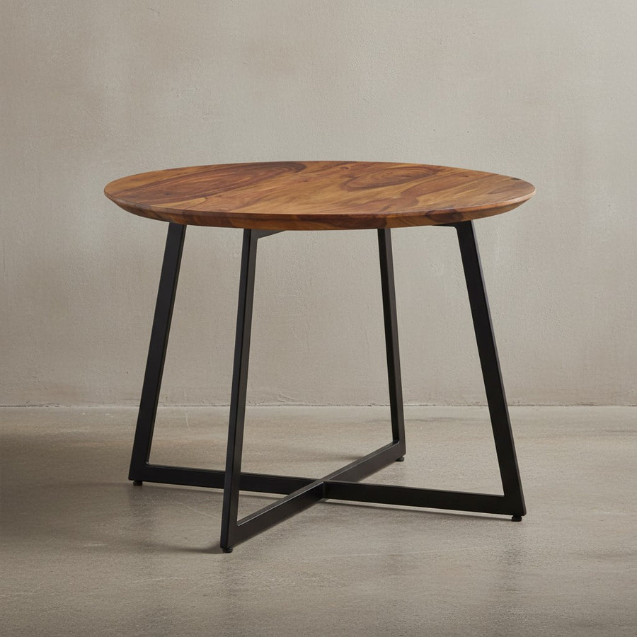 Haim-Couchtisch aus massivem Sheesham-Holz_ Rund_ Modernes Design_ 60x60x45 cm - KADIMA DESIGN_Größe_ 60x60x45 cm_