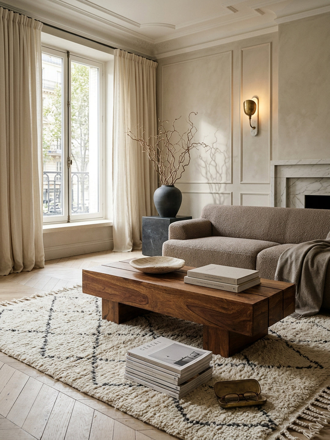 Massivholz Couchtisch SAAR_ 120x45 cm_ Akazien-/Sheeshamholz_ handgefertigt_ pflegeleicht - KADIMA DESIGN_Farbe_ Braun_ Größe_ 120x45x30 cm_