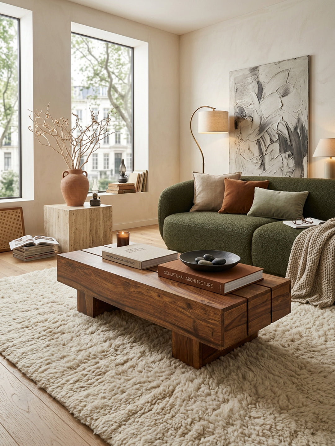 Massivholz Couchtisch SAAR_ 120x45 cm_ Akazien-/Sheeshamholz_ handgefertigt_ pflegeleicht - KADIMA DESIGN_Farbe_ Braun_ Größe_ 120x45x30 cm_