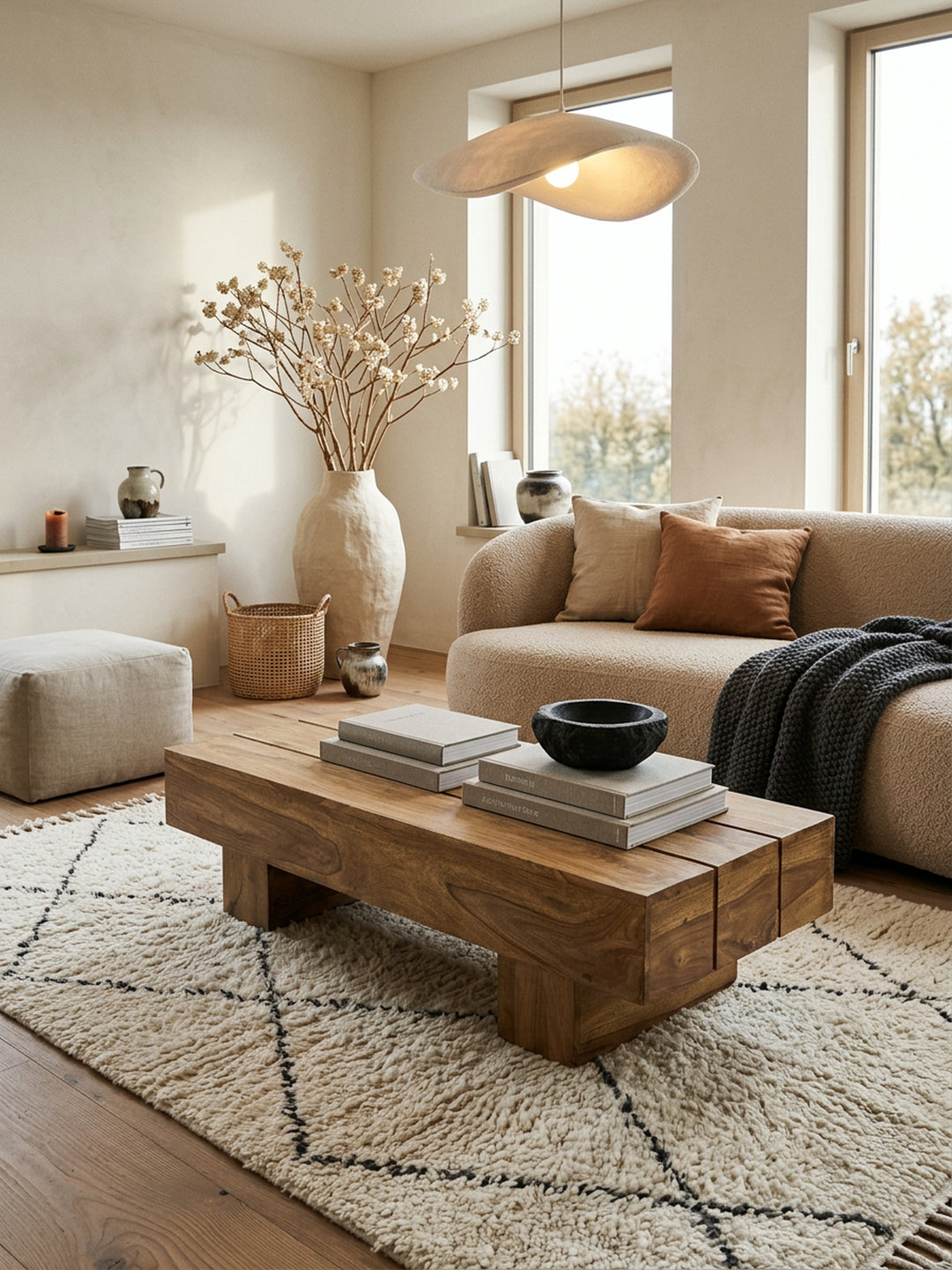 Massivholz Couchtisch SAAR_ 120x45 cm_ Akazien-/Sheeshamholz_ handgefertigt_ pflegeleicht - KADIMA DESIGN_Farbe_ Beige_ Größe_ 120x45x30 cm_